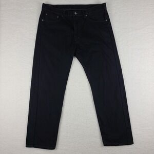 Levi's 505 Jeans Mens 38 x 30 Straight Leg 100% Cotton Black Wash